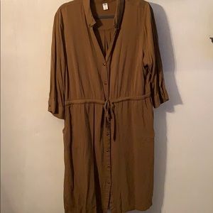 Olive Old Navy shirt dress